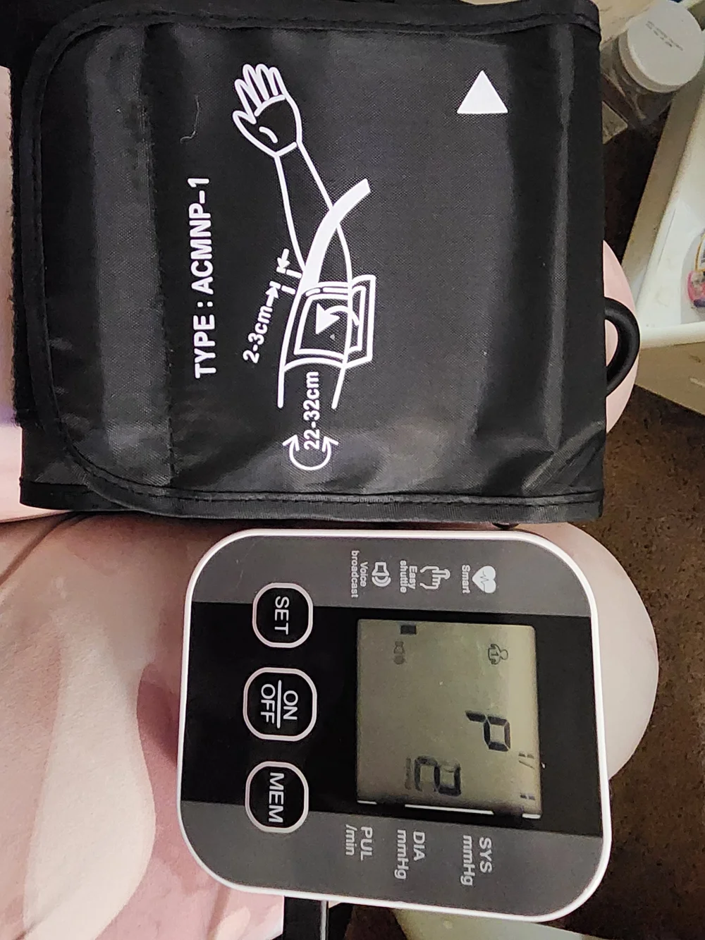 Digital Arm Blood Pressure Monitor - Black/White